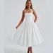Elegant Tulle A-Line Off-Shoulder Bow Tie Party Dress For Women Comfortable Elastic Waistband Soft & Lightweight Tulle Fabric_ecoleips.com