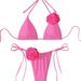 Women's Clothing Women's Split Swimsuit Women's Solid Color Three Dimensional Flower Sexy Bikini_ecoleips.com