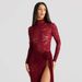 Elegant Lace See-Through Bodysuit & High-Slit Maxi Dress Set – Sexy Backless Two-Piece Outfit For Women_ecoleips.com
