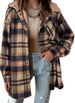 Women's Casual Versatile Plaid Hooded Long Sleeved Jacket Fall Winter New_ecoleips.com