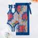Women's Retro Lace-Up One-Piece Swimsuit - Slim Fit Printed Beach Swimwear_ecoleips.com