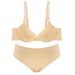 Aria Basics Women's Thick Cup Striped Bra And Panty Set New Summer Simple Sexy Underwear For Small Chest Gathering_ecoleips.com