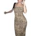 Women's Sexy One Shoulder Backless Sleeveless Maxi Dress Style Spring Summer Slim Waist Bodycon Suspender Dress_ecoleips.com