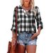 Spring/Summer V-Neck Long-Sleeved Blouse With A Stylish Collar And Loose-Fitting Design, Perfect For Women_ecoleips.com