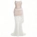 Women's Sexy Strapless Fishtail Dress Boning Waist Open Back Slim Elegant Lace See through Long Party Dress_ecoleips.com
