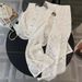 Women's Clothing Fashion Suit Summer High End Hepburn Style Lace Hollow Vest Wide Leg Pants Two Piece Suit_ecoleips.com