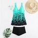 Verve 2025 New Two-Piece Bikini Swimsuit For Women Printed Sexy Conservative Plus Size Swimwear_ecoleips.com