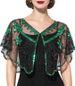 K Evening Gown Sequin Shawl Women's Party Banquet Lace Shawl_ecoleips.com