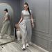 Summer New Style Women's Casual Elegant Suit Short Sleeved T-Shirt And Wide Leg Pants Clothing Set_ecoleips.com
