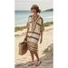 Women's V Neck Striped Dress European American Style Loose Beach Fashionable Casual Clothing 2026 New_ecoleips.com