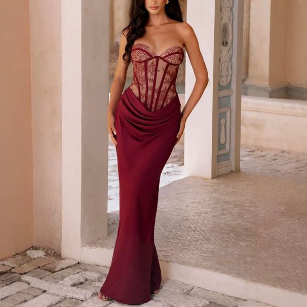 Women's Sleeveless Patchwork Dress Tie Waist Casual Party Wear Spring Summer New_ecoleips.com