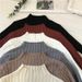girl Women's Base Shirt Winter Half Turtleneck White Knitted Top 2022 Spring Autumn New Fashionable Versatile Inner Sweater_ecoleips.com