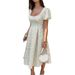 DiYun European And American Elegant Short-Sleeve Jacquard Strapless Long Dress Women's Clothing 2026 Summer_ecoleips.com