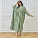 2024 New Model Foreign Trade Abaya Middle Eastern Muslim Robe Large Hem Fashionable Elegant Dress Cardigan Women's_ecoleips.com