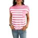 Oversized Striped Knit Sweater – Cozy Chunky Yarn Crewneck Top | Casual Loose Fit Pullover For Women_ecoleips.com