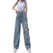 High-waisted Straight Ripped Jeans Women, Summer Thin Style, 2025 New Model, Loose And Drapey Wide-leg Floor-length_ecoleips.com
