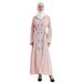 Muslim Women's Abaya Fashion Kaftan Dress Casual Loose Ethnic Clothing_ecoleips.com