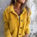 Women's Lapel Single-Breasted Lambswool Coat Autumn Winter New Fashion Ladies Outerwear_ecoleips.com