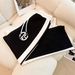 Casual Short Sleeve T-Shirt & Lounge Pants Set – Soft Cotton Two-Piece Outfit For Women (Black/White, S-XL)_ecoleips.com