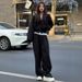 Casual Relaxed Sporty Style Women's Outfit, 2026 Spring New Short Sweatshirt Jacket And Wide-leg Pants Slimming_ecoleips.com