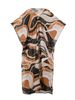 Lightweight Chiffon Beach Cover-Up With V-Neck & Striped Print - Sun Protection Swimwear Wrap For Women_ecoleips.com
