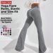 Women's Clothing Women's High-Waisted Ribbed Yoga Flared Pants Tummy Control European American Style Slightly Flared Sports Fitness Trousers_ecoleips.com