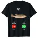 Fih Calling Remind Me Message Decline Accept Phone Call Fish T-Shirt Funny Fishman Graphic Outfit Short Sleeve Blouses Novelty_ecoleips.com