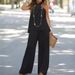 European American Cross-border Women's Clothing 2025 New Style Halter Neck Solid Color Sleeveless Suit With Wide-leg_ecoleips.com