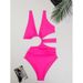Elegant Hollow-Out One-Piece Bikini Swimwear For Women - Soft Nylon Fabric, Comfortable Fit, Sexy - Perfect For Swimming & Beach Vacations_ecoleips.com
