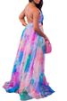 Women's Clothing Print Large Hem Mesh Dress Commuter Plus Size Women's Dress_ecoleips.com