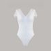 2025 Summer New Solid Color Lace Slim And Thin Deep V Backless Niche Design Onesie_ecoleips.com