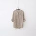 Large-Size Women's Shirt For Autumn And Summer, Loose Cotton-Linen Fabric With Seven-Inch Sleeves And Stand Collar_ecoleips.com