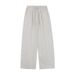Suitable For All Seasons CLEAN SPACES Casual Breathable Straight Pants For Women 2025 New High Waist Linen Trousers 53978_ecoleips.com