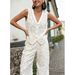 White Vest Set GY27086 European American Style Summer Vacation Leisure Embroidered Jacquard Women's Clothing_ecoleips.com