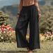 Women's Clothing Women's Spring/Summer Solid Color Loose Casual Wide Leg Trousers For Formal & Casual For Women_ecoleips.com