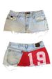 Y2k Cross-border Street Gothic Fashion Digital Printing Splicing Skirt Women's New Bm Feng Shui Washed Denim Skirt_ecoleips.com