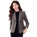 Women's Wool Casual Blazer, Fall/Winter 2025 New , Petite-Friendly Short Woolen Suit Jacket, European And American_ecoleips.com
