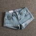 Super Long Legs European And American Street Retro Worn Light Blue Slim Low Waist Curled Hip Lift Denim Shorts Women's Hot Pants_ecoleips.com