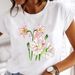 Summer Wholesale New Product: Flamingo Casual Plus-size Retro Printed Short-sleeve Women's Loose T-shirt_ecoleips.com
