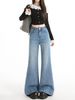 Women's Non-tight Flared Jeans, 2026 Spring New Style, High-waisted, Slimming, Wide-leg, For Petite Individuals,_ecoleips.com