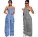 Women's Clothing Fashion Hot Girl Tube Top Multi Pocket Overalls_ecoleips.com