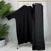 Fashionable Patchwork Gold Velvet Batwing Sleeve Long Robe, Elegant Loose Fitting Muslim Plus Size Women's Dress_ecoleips.com