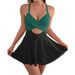 2025 European And American New Conservative Slim Tight Cross Strap Bikini Swimsuit Female One Piece Hot Sale_ecoleips.com