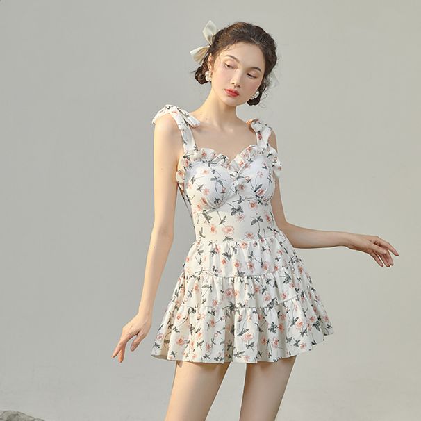 New 2026 Women's One Piece Swimsuit Sexy Skirt Style Concealing Ladylike Hot Springs Suitable Wholesale Swimwear_ecoleips.com