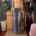 Women's Clothing Hot Girl Low Waist Washed Flared Jeans Female Casual Straight Mopping Trousers_ecoleips.com