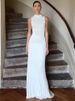 Mozision Half High Collar Sleeveless Knit Maxi Dress For Women Fashion Solid Bodycon Sexy Pleated Long Knitted Sweater Dress_ecoleips.com
