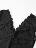 2025 Summer New Solid Color Lace Slim And Thin Deep V Backless Niche Design Onesie_ecoleips.com
