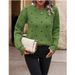 European And American Cross-Border Trade Fashion Round Neck Long Sleeve Pullover Sweater Women's Polka Dot Jacquard_ecoleips.com