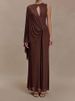 Women's Clothing Women's Hollow Out Slim Fit Long Dress Asymmetrical Solid Color Elegant Sexy Fashion For Formal & Casual For Women_ecoleips.com