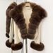 Luxury Knit Cardigan With Fox Fur Trim – Short Sleeveless Winter Coat For Women (Elegant & Warm Open-Front Sweater Jacket)_ecoleips.com